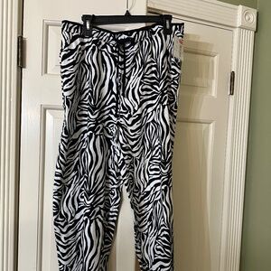 Sleep Sense || Size XL || Zebra Print Pajama Bottoms || 95% Cotton || NWT